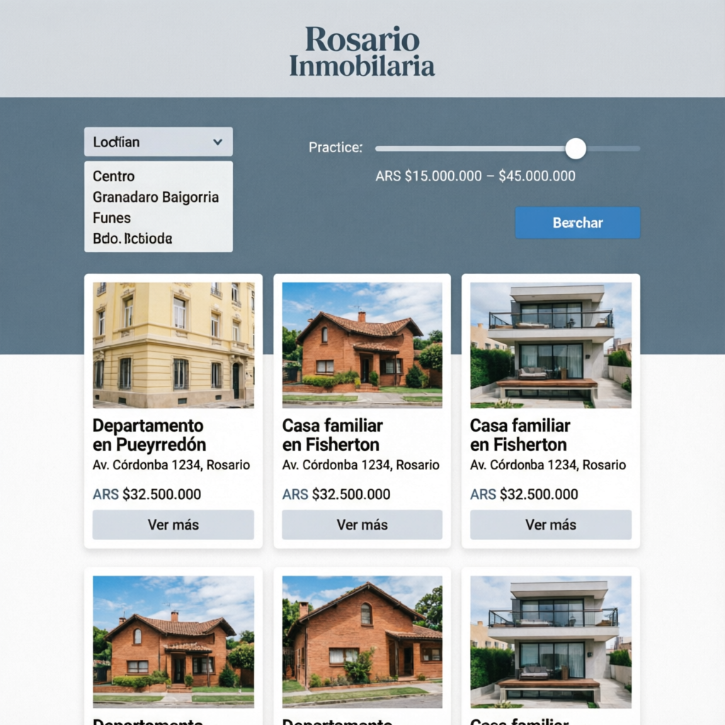 Portal inmobiliario de Rosario (caso ilustrativo)